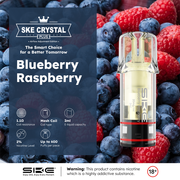SKE Crystal Plus Pod -Blueberry Raspberry