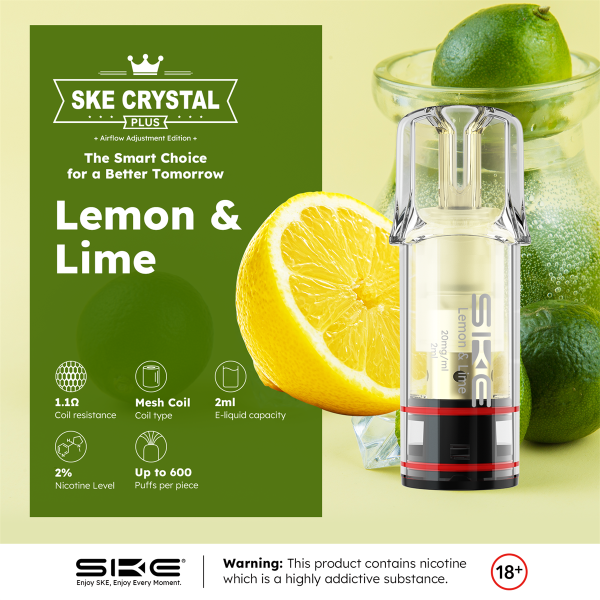 SKE Crystal Plus Pod - Lemon Lime