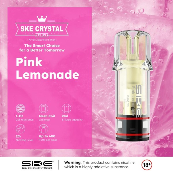 SKE Crystal Plus Pod - Pink Lemonade