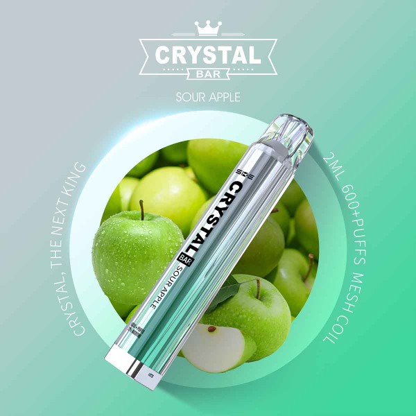Crystal Bar - SKE - E-Shisha - 600 Züge - Sour Apple