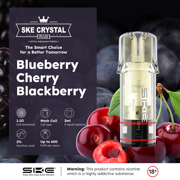 SKE Crystal Plus Pod - Blueberry Cherry Blackberry