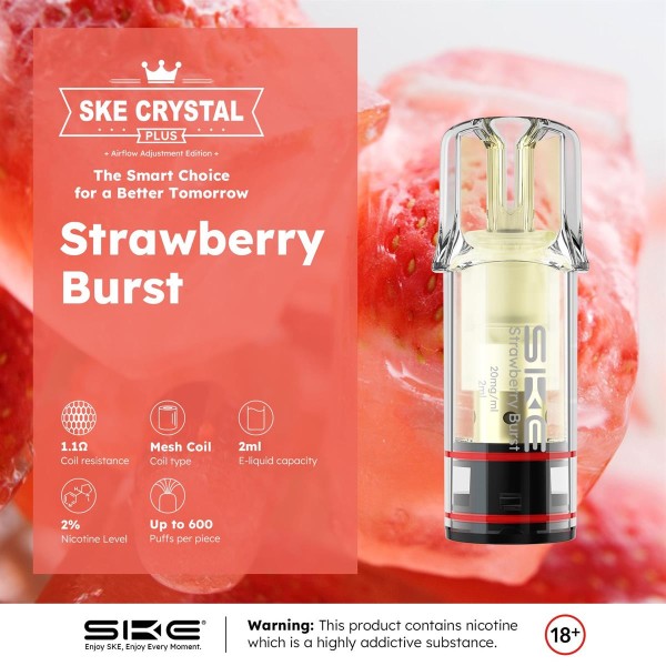 SKE Crystal Plus Pod - Strawberry Burst