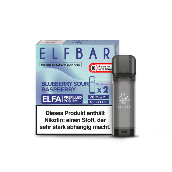 Elfbar - Elfa Prefilled Pod 2x2ml - Blueberry Sour Raspberry