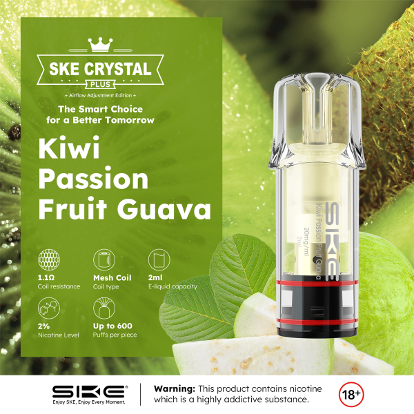 SKE Crystal Plus Pod - Kiwi Passionfruit Guave